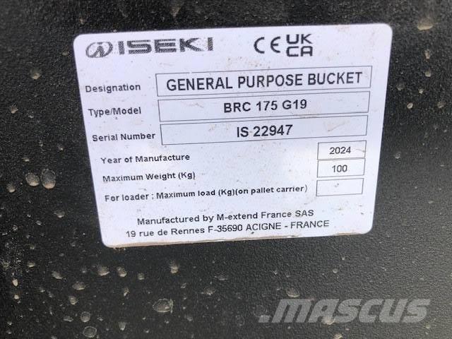 Iseki MX 1.75 BUCKET Otras máquinas de jardinería y limpieza urbana