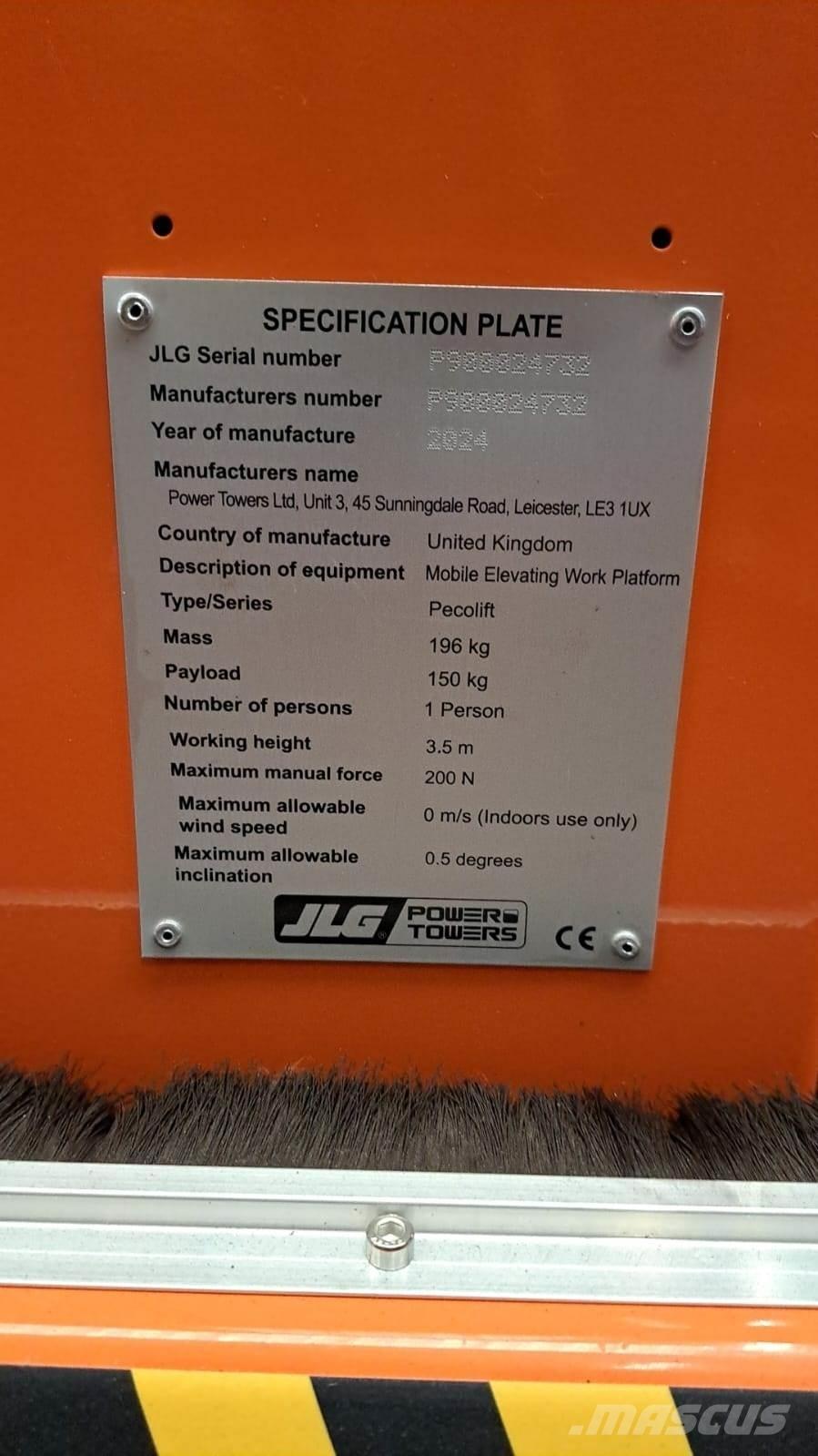 JLG Pecolift Otras plataformas elevadoras