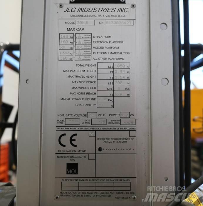 JLG 20MVL Plataformas con brazo de elevación telescópico