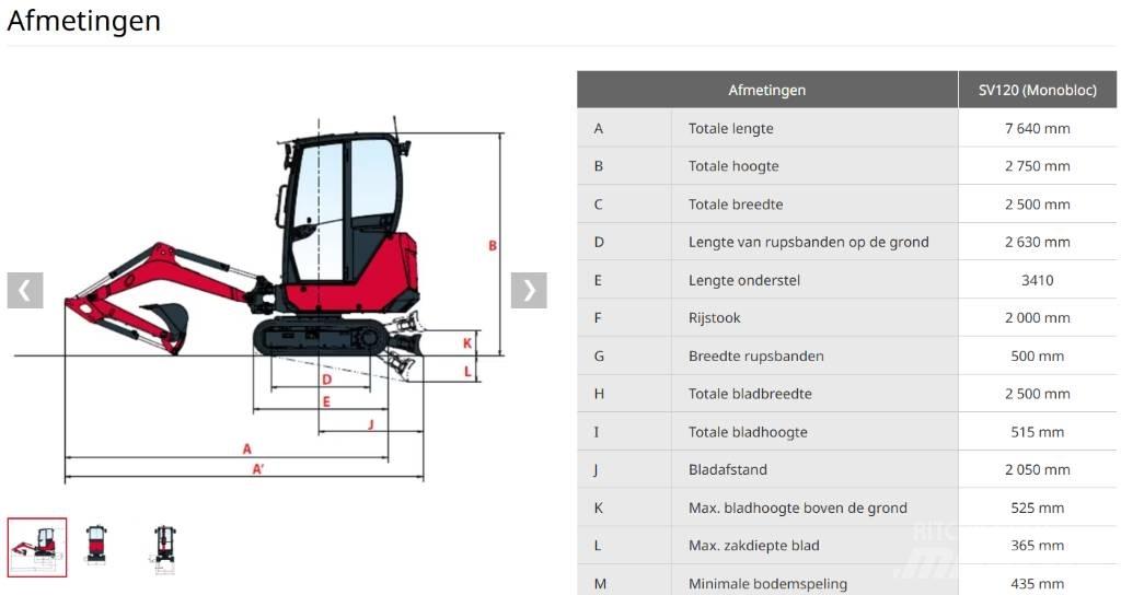 Yanmar SV17 VT Miniexcavadoras