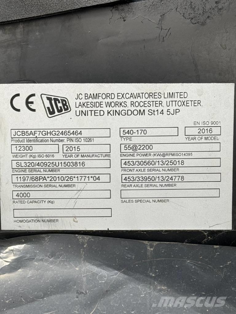 JCB 540-170 Carretillas telescópicas