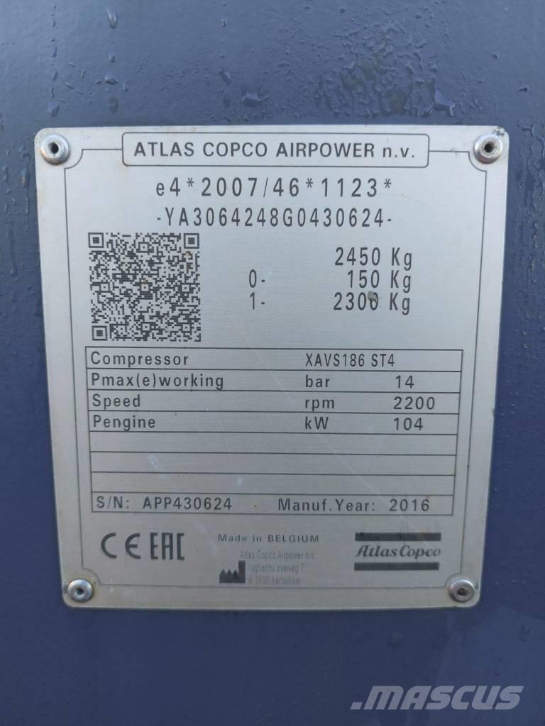 Atlas Copco XAVS186 Compresoras