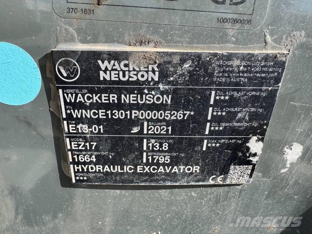 Wacker Neuson EZ17 Excavadoras sobre orugas