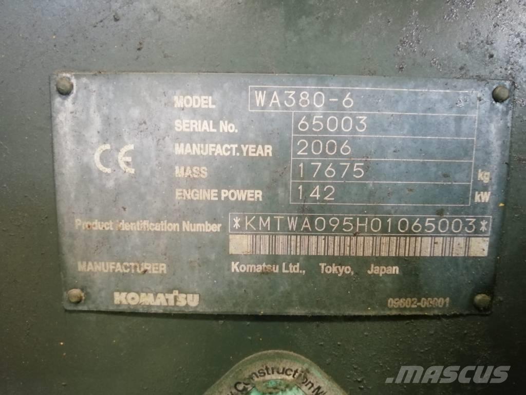 Komatsu WA 380-6 Cargadoras sobre ruedas
