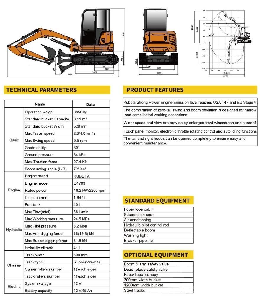 Lonking CDM6035 Miniexcavadoras