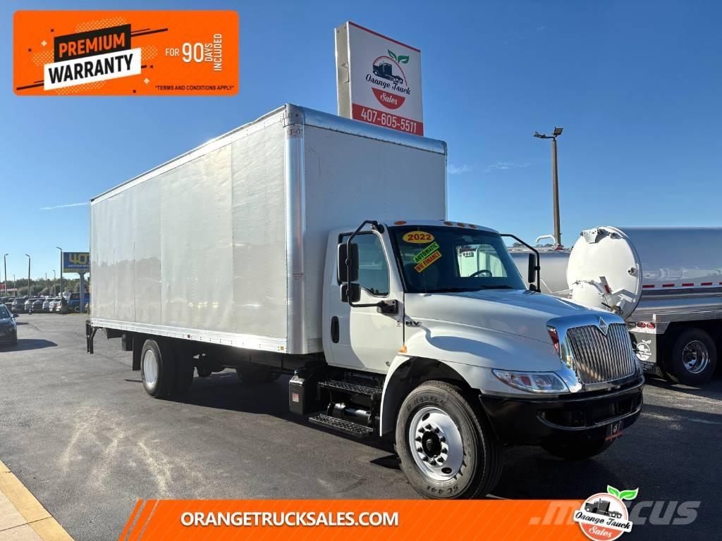 International MV607 Camiones con caja de remolque