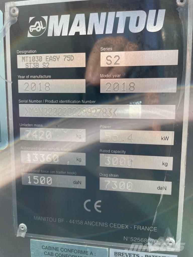 Manitou MT 1030 S Carretillas telescópicas