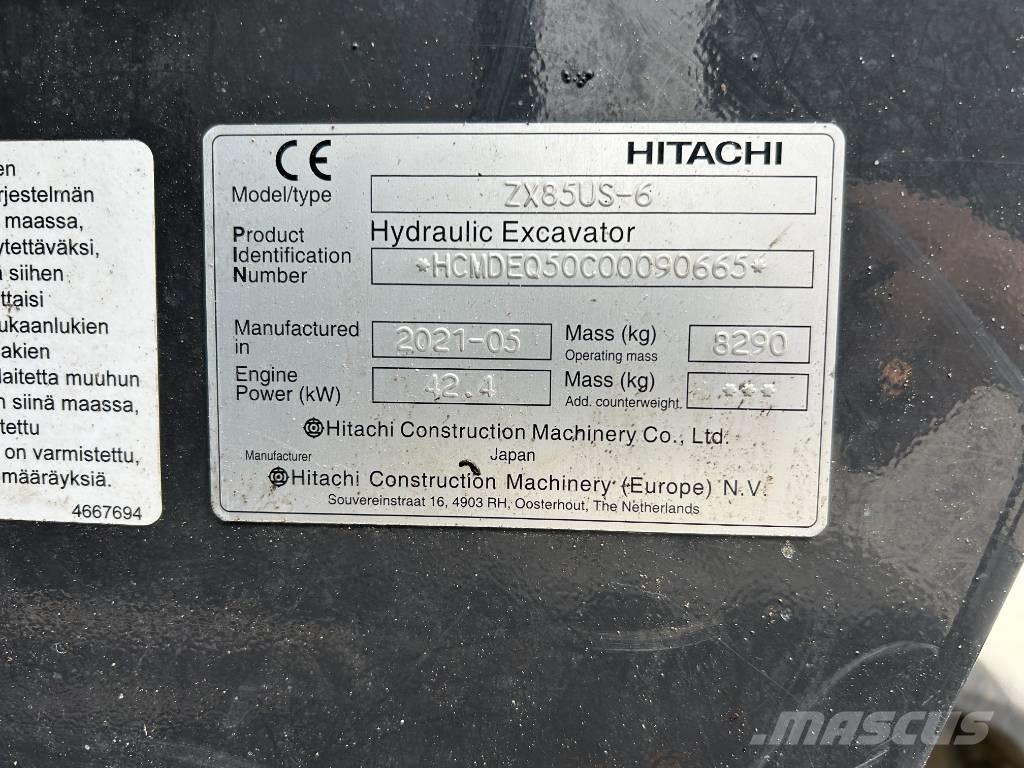 Hitachi ZX85U-6 Excavadoras 7t - 12t