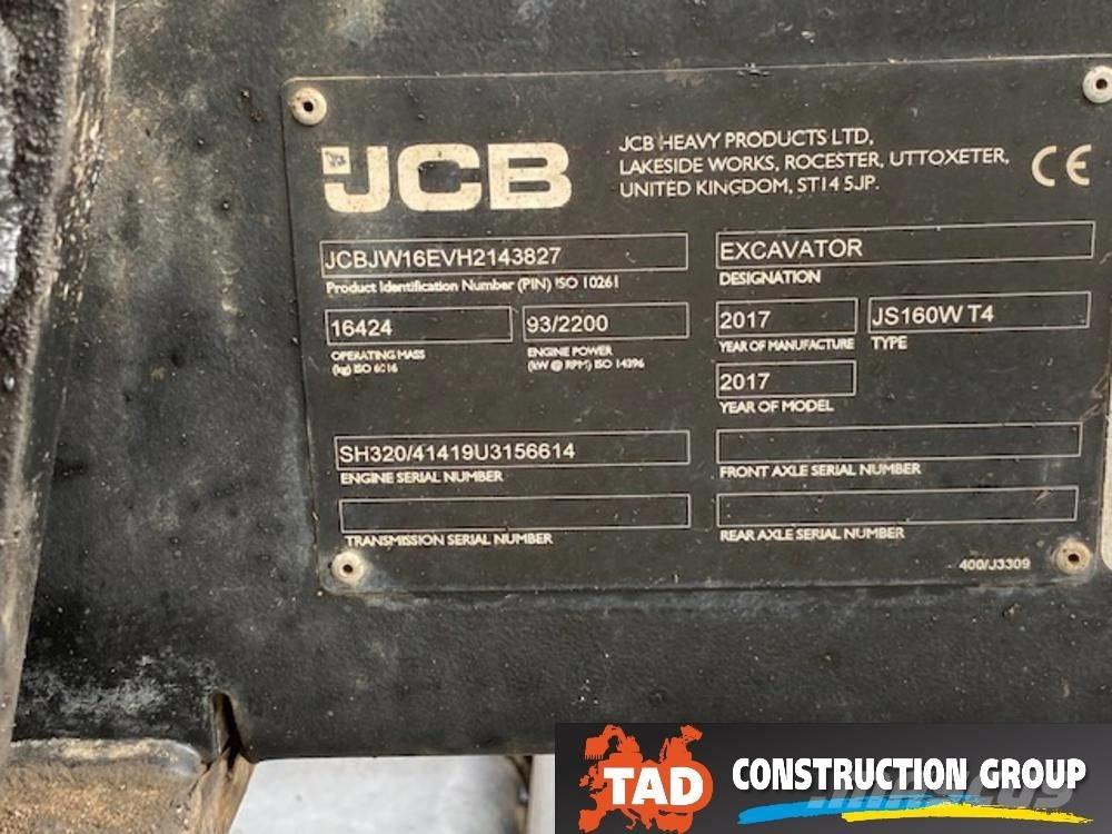 JCB JS 160 W Excavadoras de ruedas
