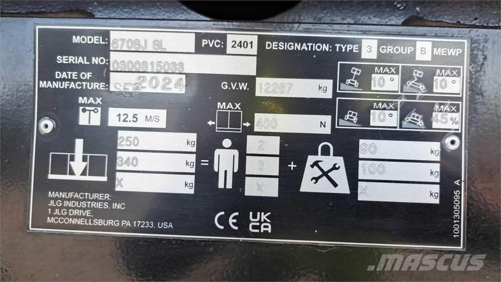 JLG 670SJ (NEW 2024) Plataformas con brazo de elevación telescópico