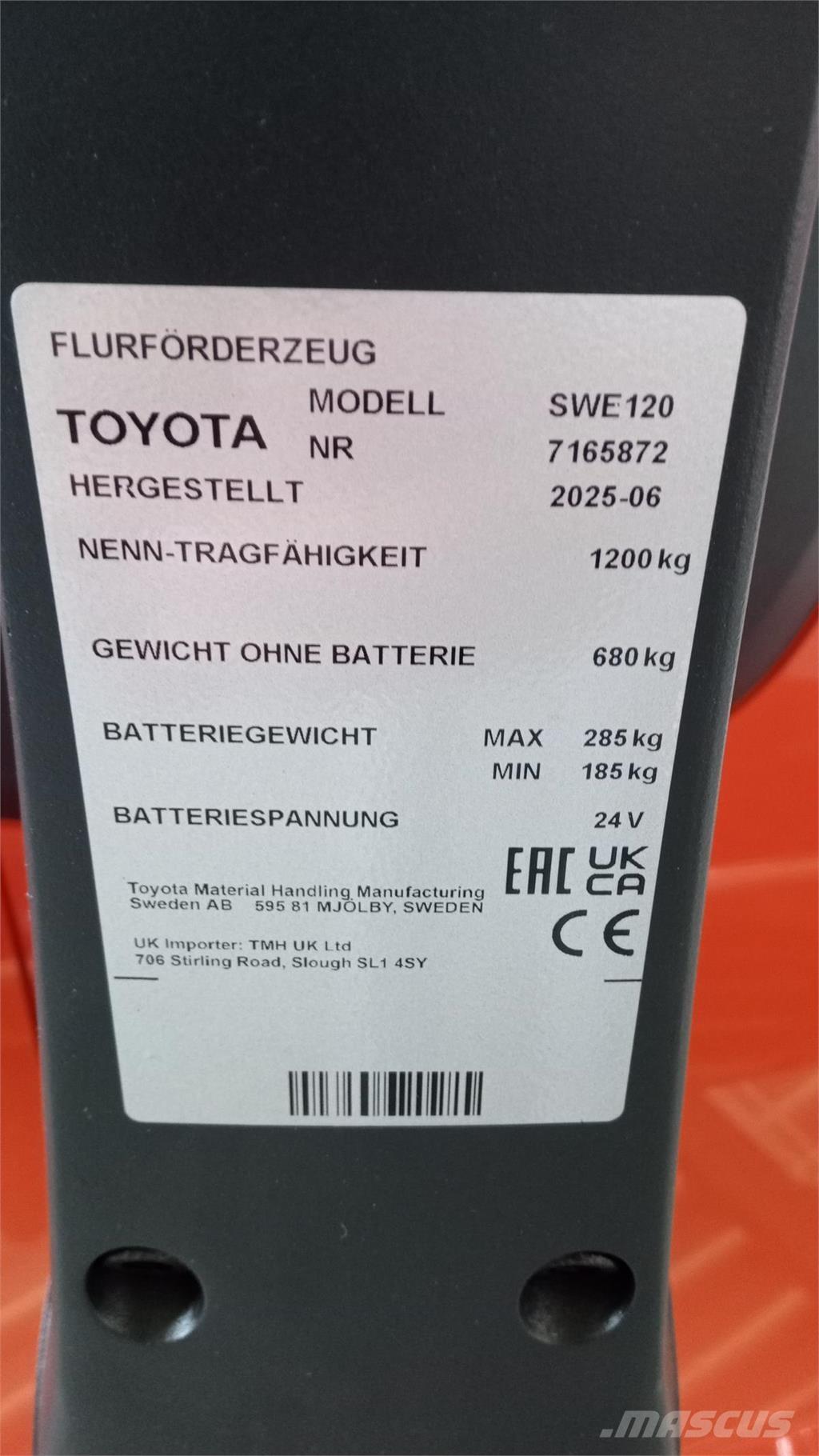 Toyota SWE120 Apiladoras eléctricos