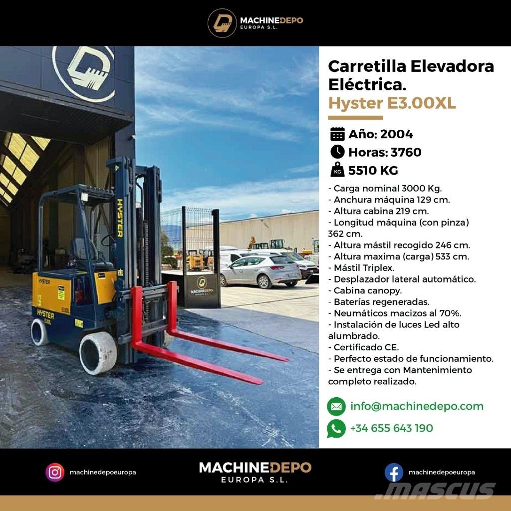 Hyster E3.00XL Carretillas de horquilla eléctrica