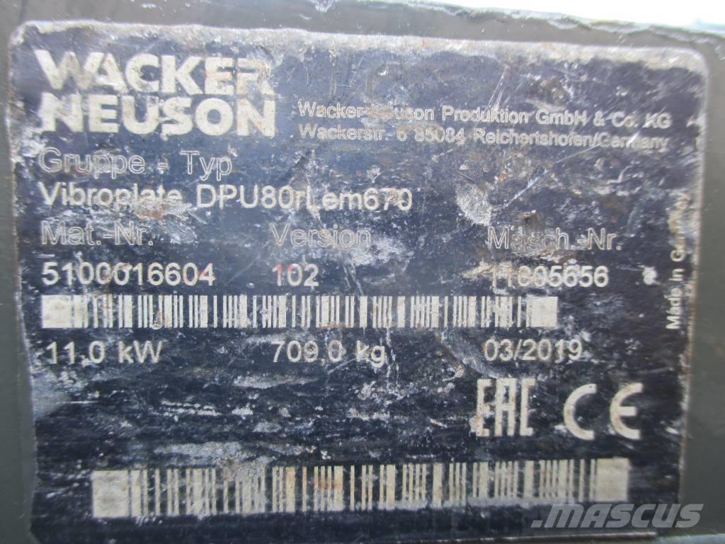 Wacker Neuson DPU 80 Placas compactadoras
