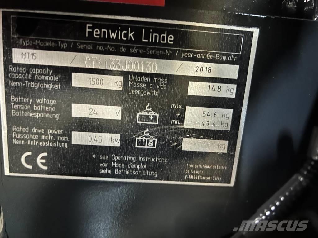 Linde MT 15 Montacargas de baja elevación