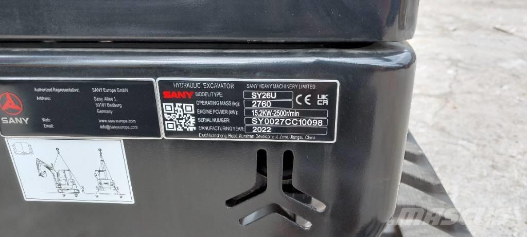 Sany SY 26 U Miniexcavadoras