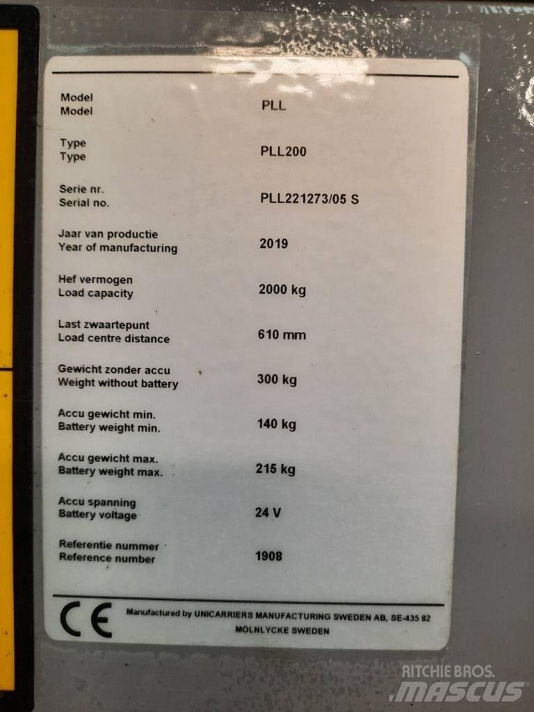 UniCarriers PLL 200 Montacargas de baja elevación