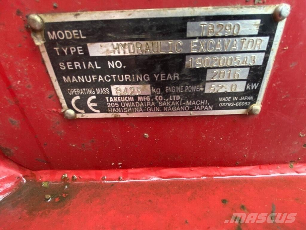 Takeuchi TB 290 Excavadoras 7t - 12t