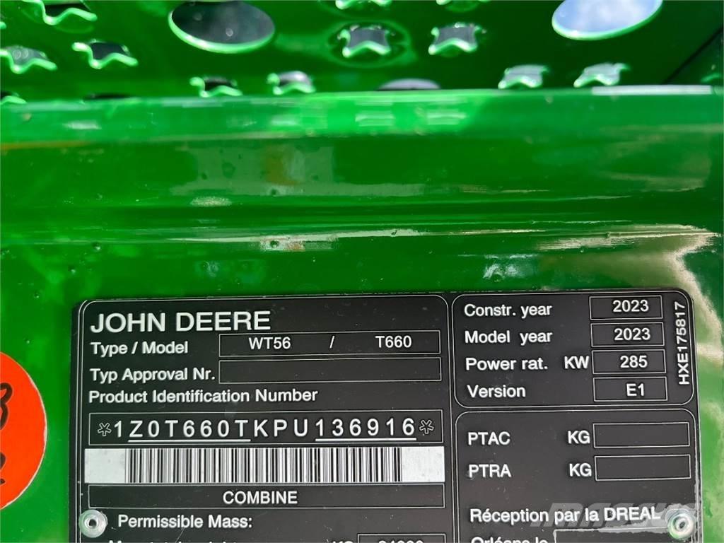 John Deere T660 Cosechadoras combinadas
