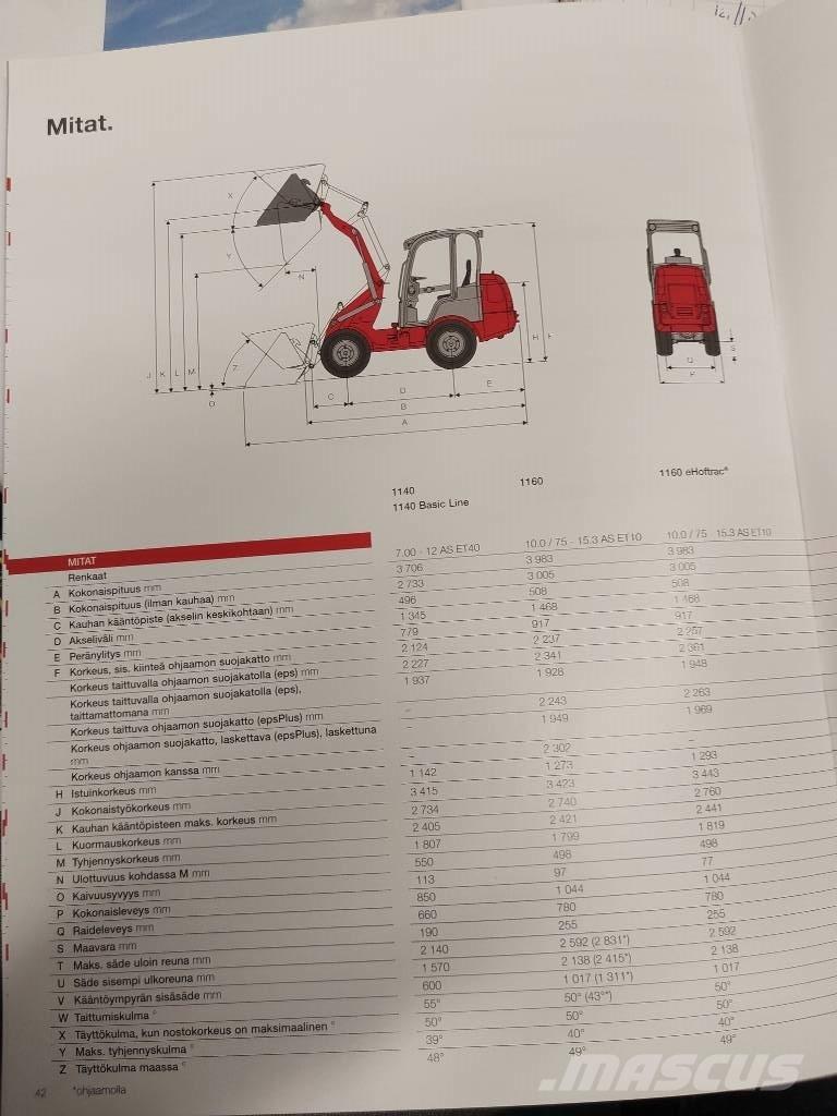 Weidemann 1160 Cargadoras multifunción