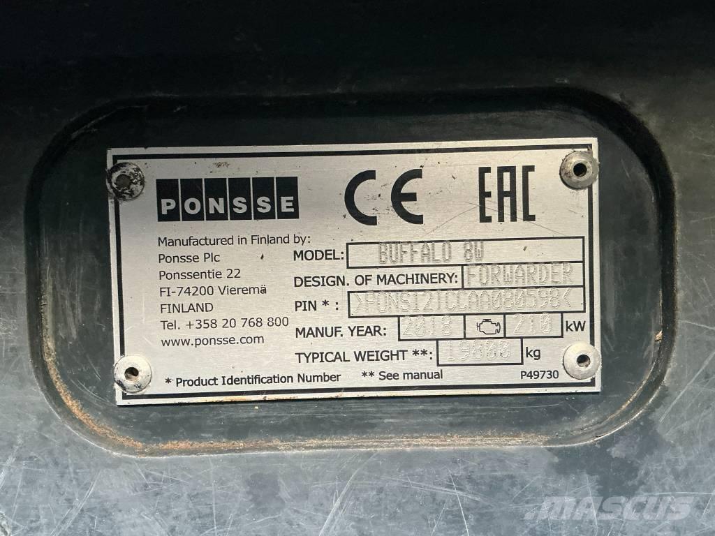 Ponsse Buffalo 8W Transportadoras