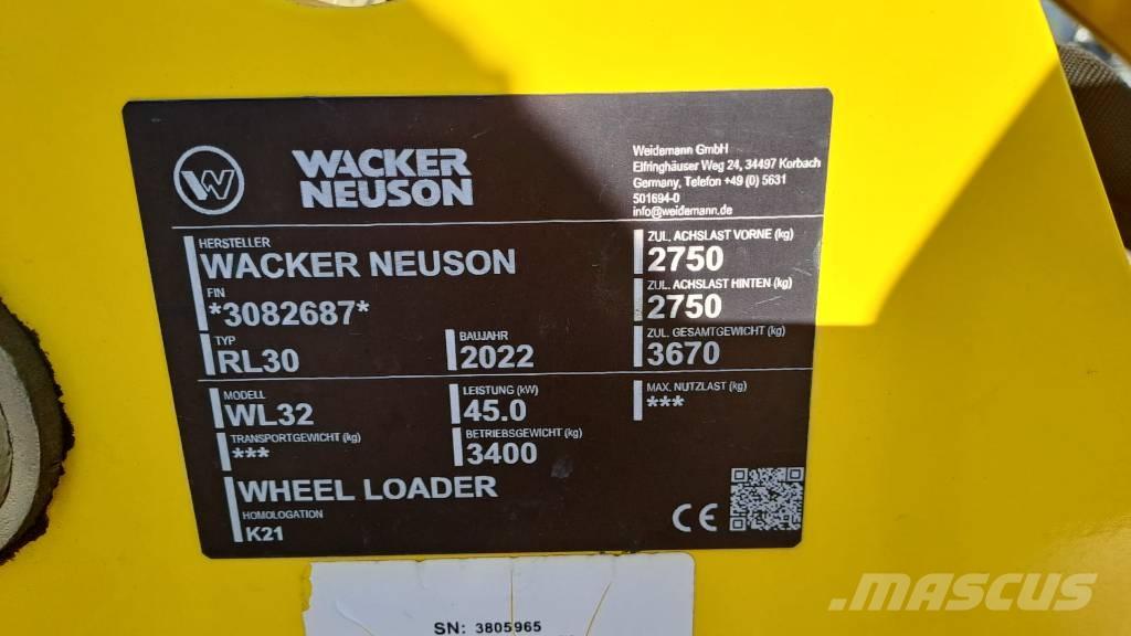 Wacker Neuson WL32 Cargadoras sobre ruedas