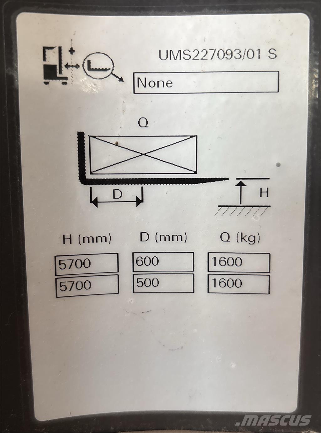 Atlet UMS160 Montacargas de alcance de gran altura