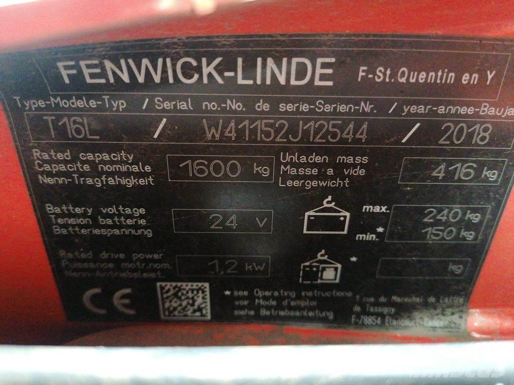 Linde T16L Montacargas de baja elevación