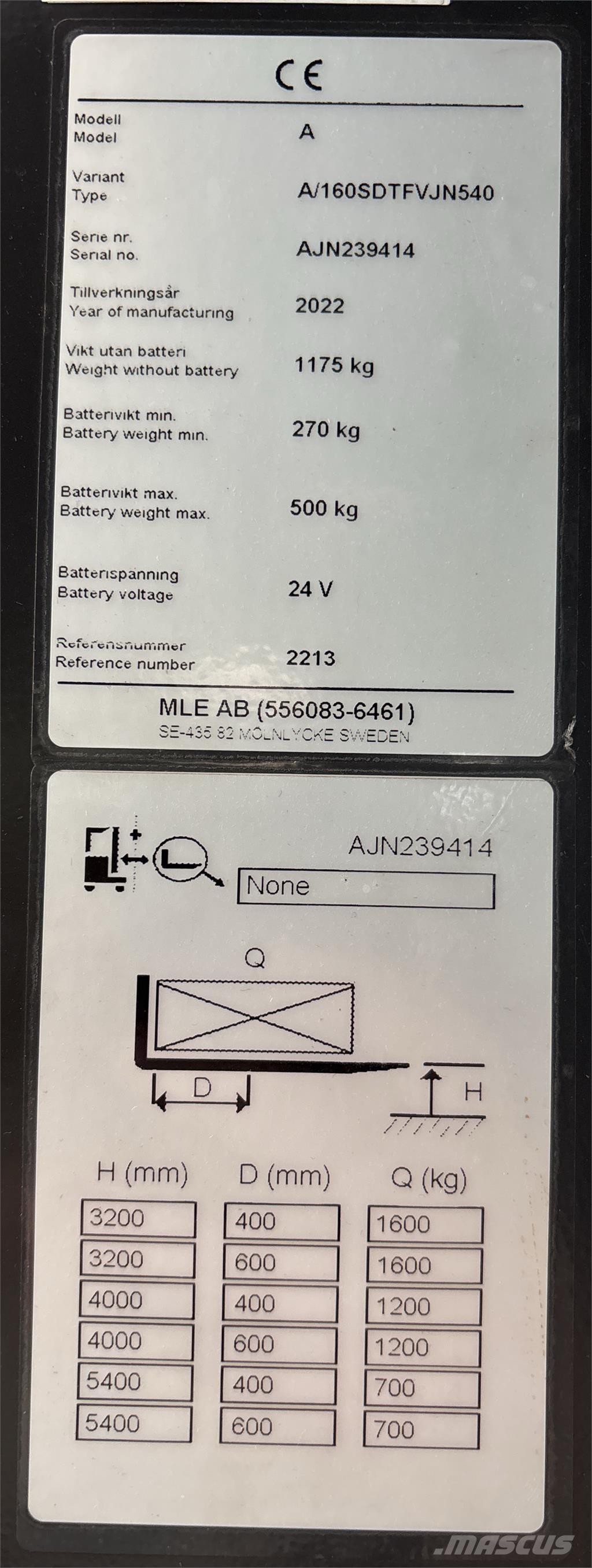 Atlet A160 Apiladoras eléctricos