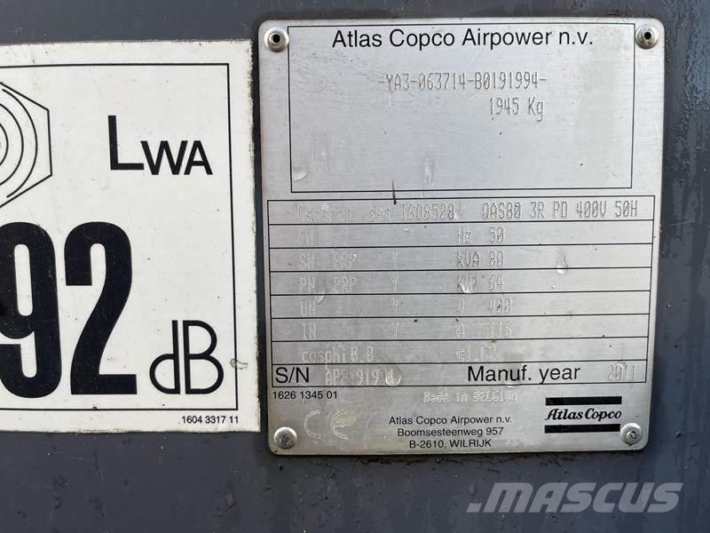 Atlas Copco QAS 80 Generadores diésel