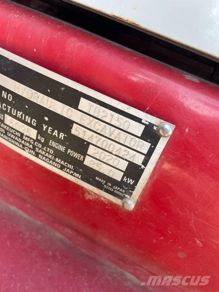 Takeuchi TB 2150 Excavadoras sobre orugas