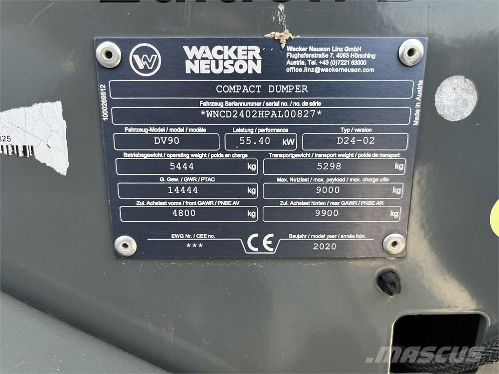 Wacker Neuson DV 90 Camiones de volteo rigidos