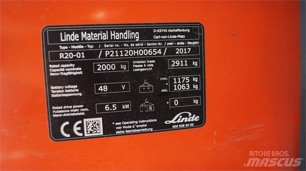 Linde R20 Montacargas de alcance de gran altura