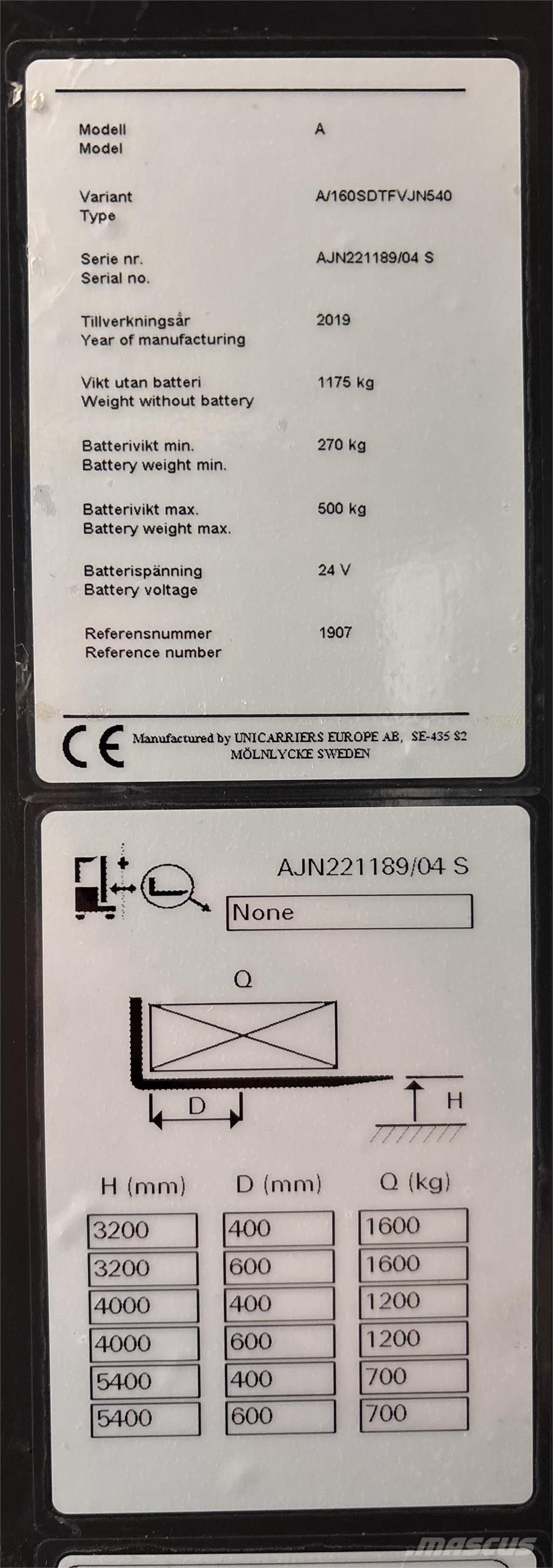 Atlet A160 Apiladoras eléctricos