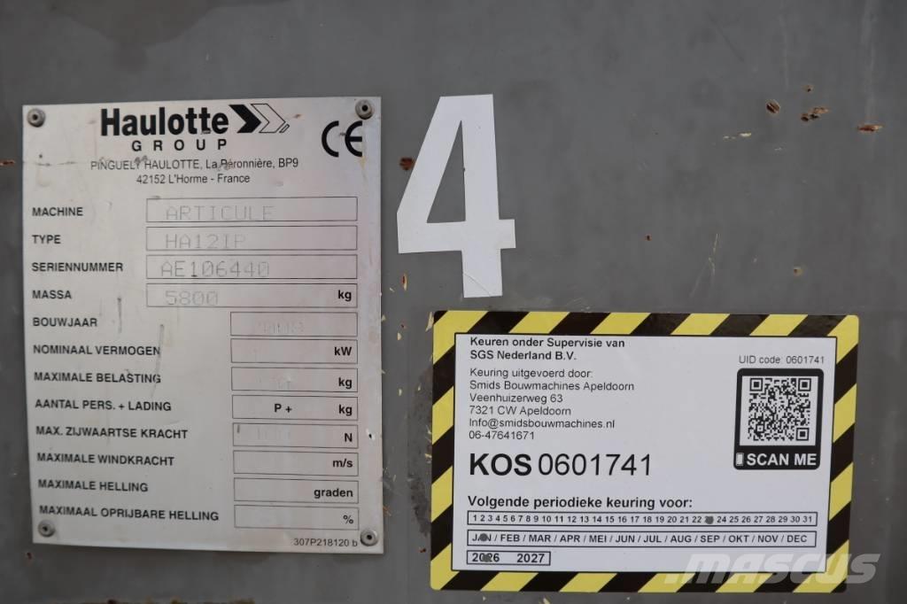 Haulotte HA12IP 2WD Plataformas con brazo de elevación manual