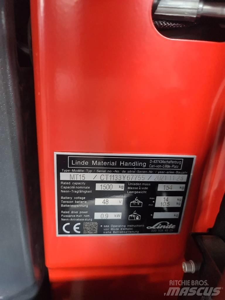 Linde MT15 Carretillas de horquilla eléctrica