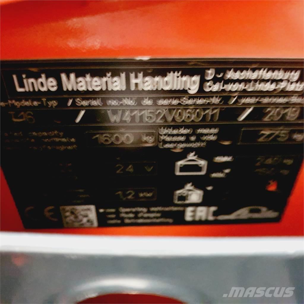Linde T16 Li-Ion Montacargas de baja elevación