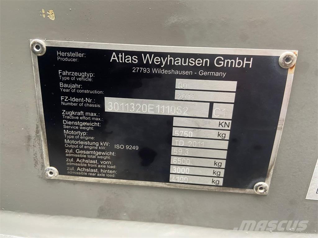 Atlas 80 Cargadoras sobre ruedas