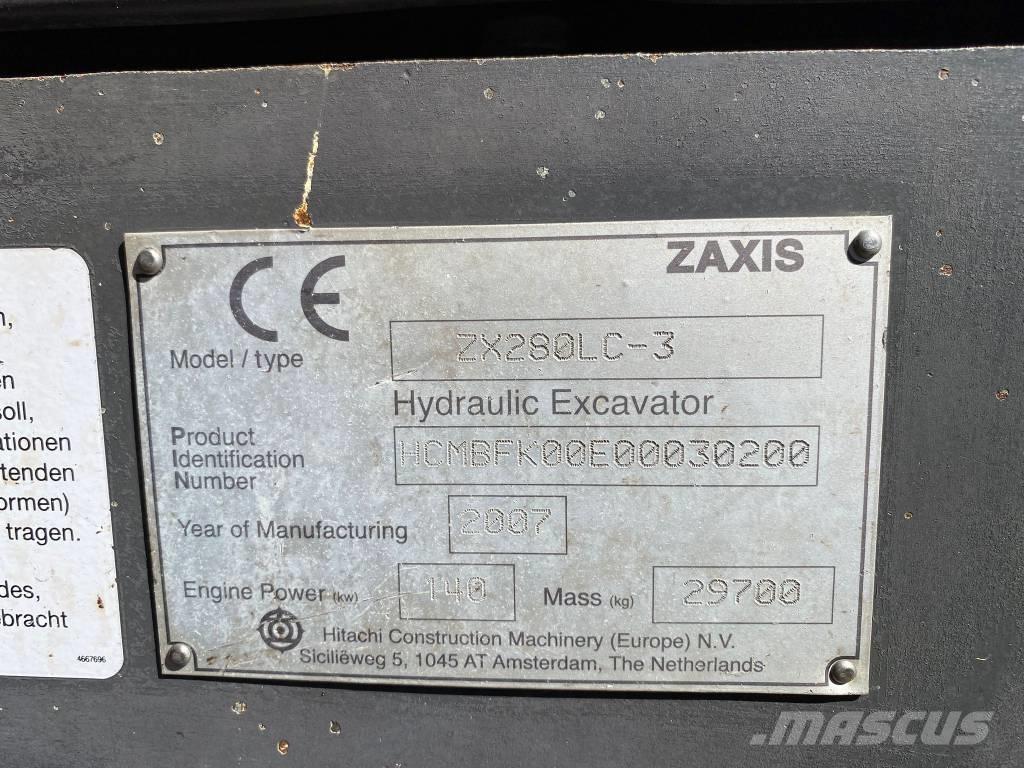 Hitachi ZX 280 LC-3 Excavadoras sobre orugas