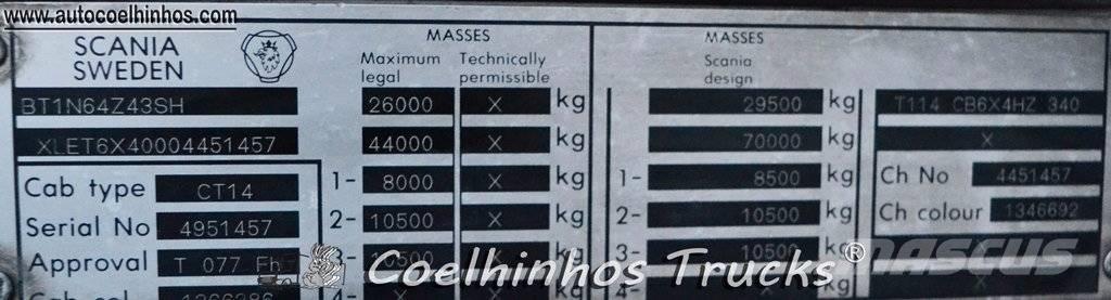 Scania T114 C 340 Bañeras basculantes usadas