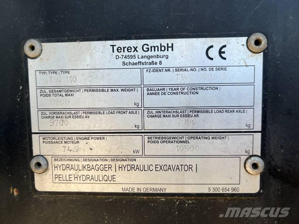 Terex TW 110 Excavadoras de ruedas