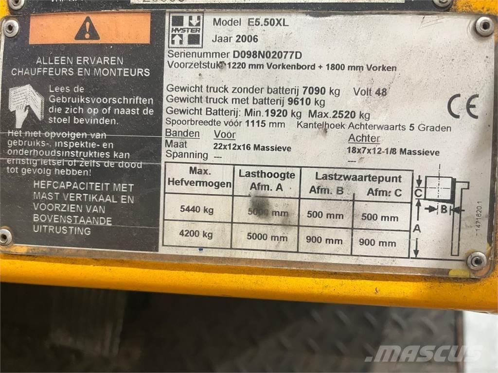Hyster E5.50XL Carretillas de horquilla eléctrica