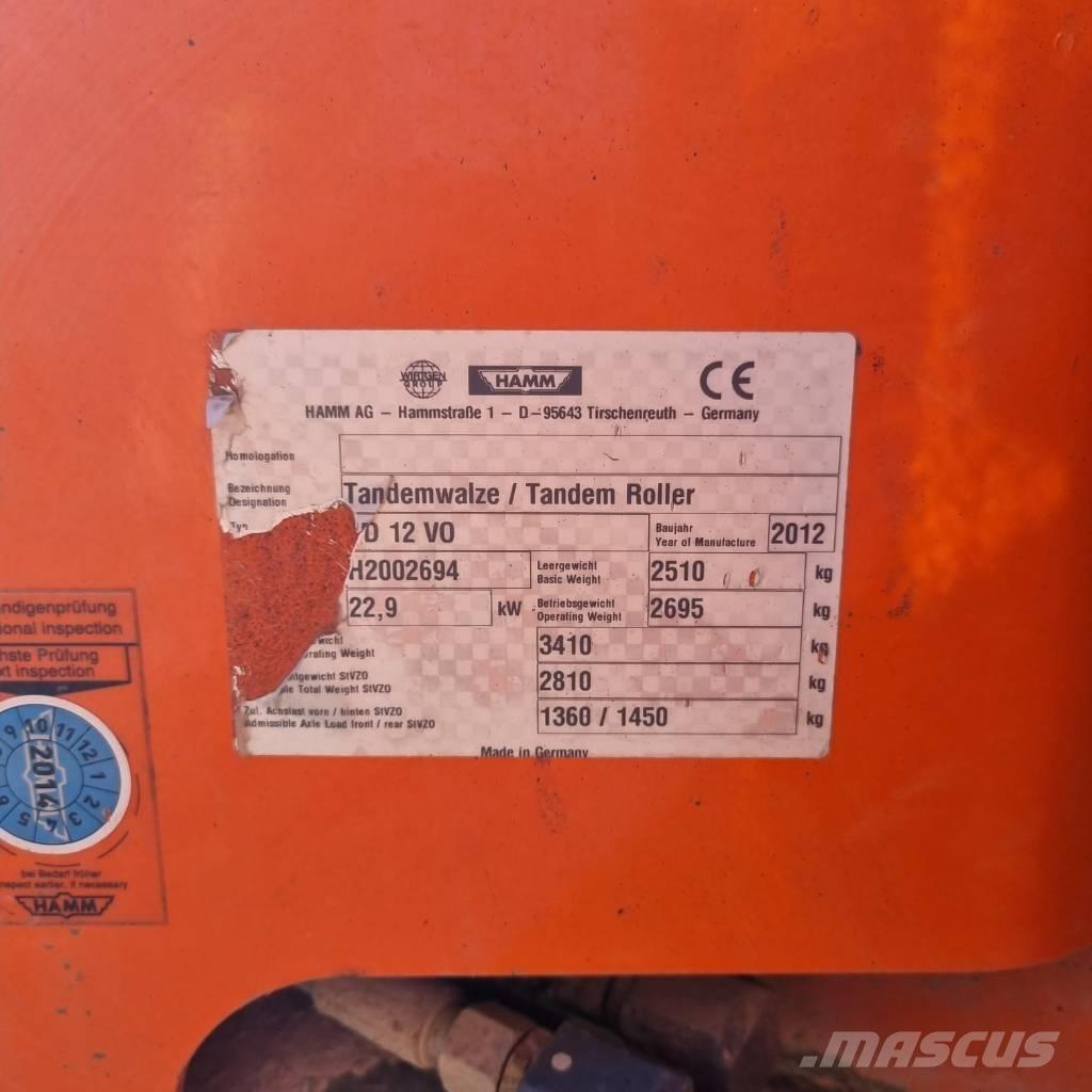 Hamm HD 12 VO Rodillos de doble tambor