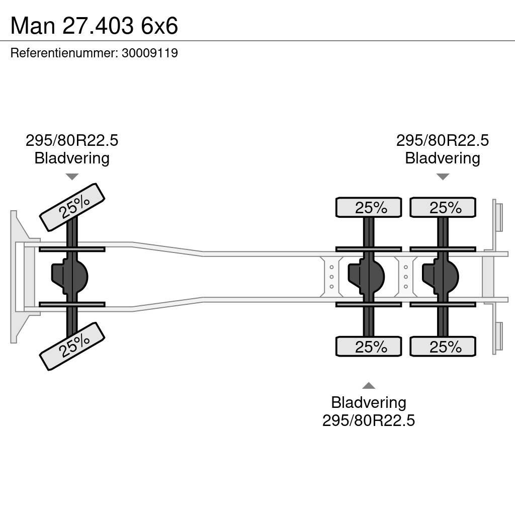 MAN 27.403 6x6 Camiones con chasís y cabina