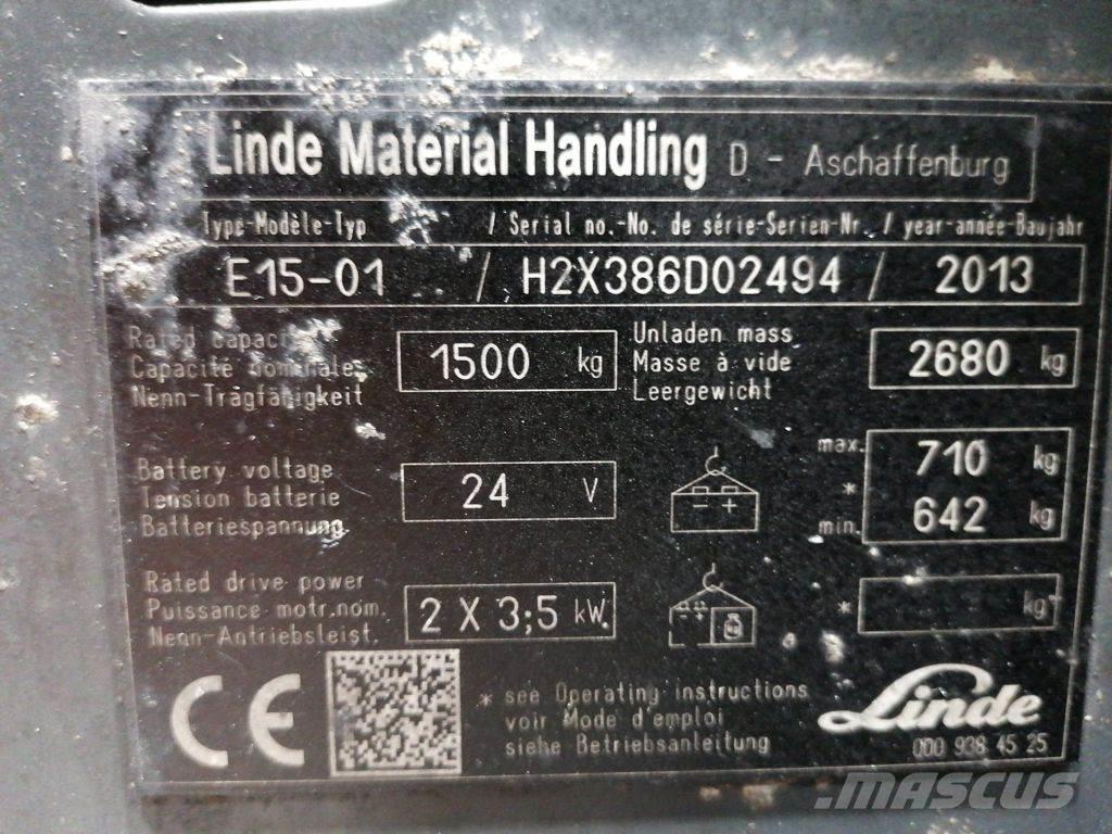 Linde E15-01 Carretillas de horquilla eléctrica
