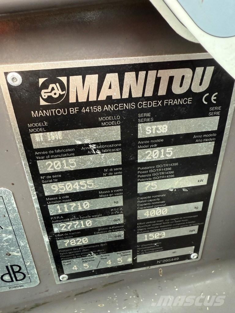 Manitou MT 1840 ST3B Carretillas telescópicas