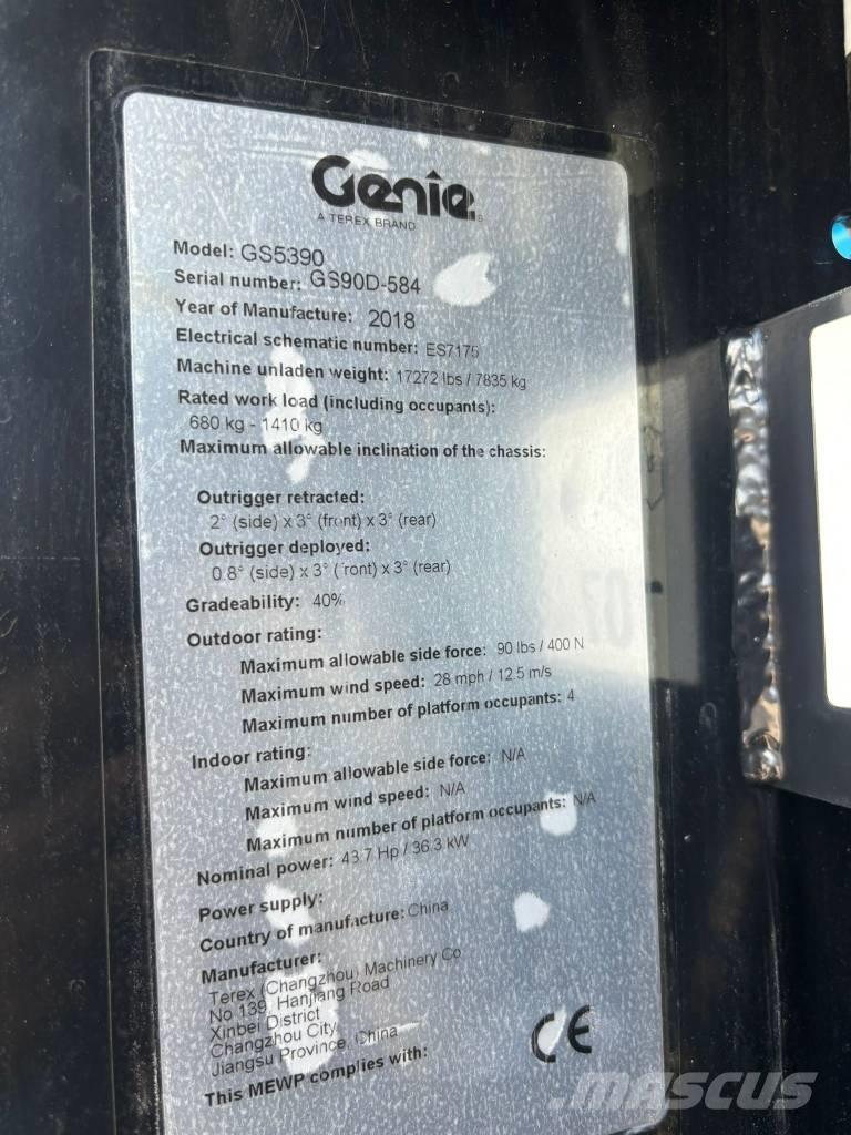 Genie GS 5390 RT Plataformas tijera