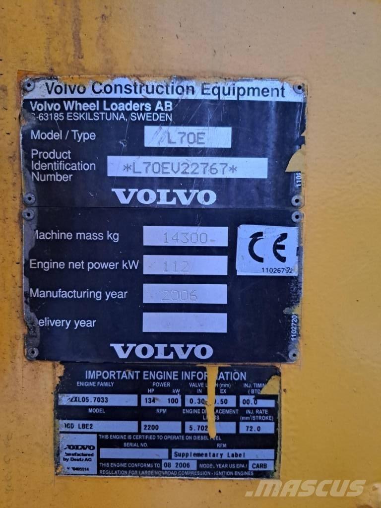 Volvo L 70 E Cargadoras sobre ruedas