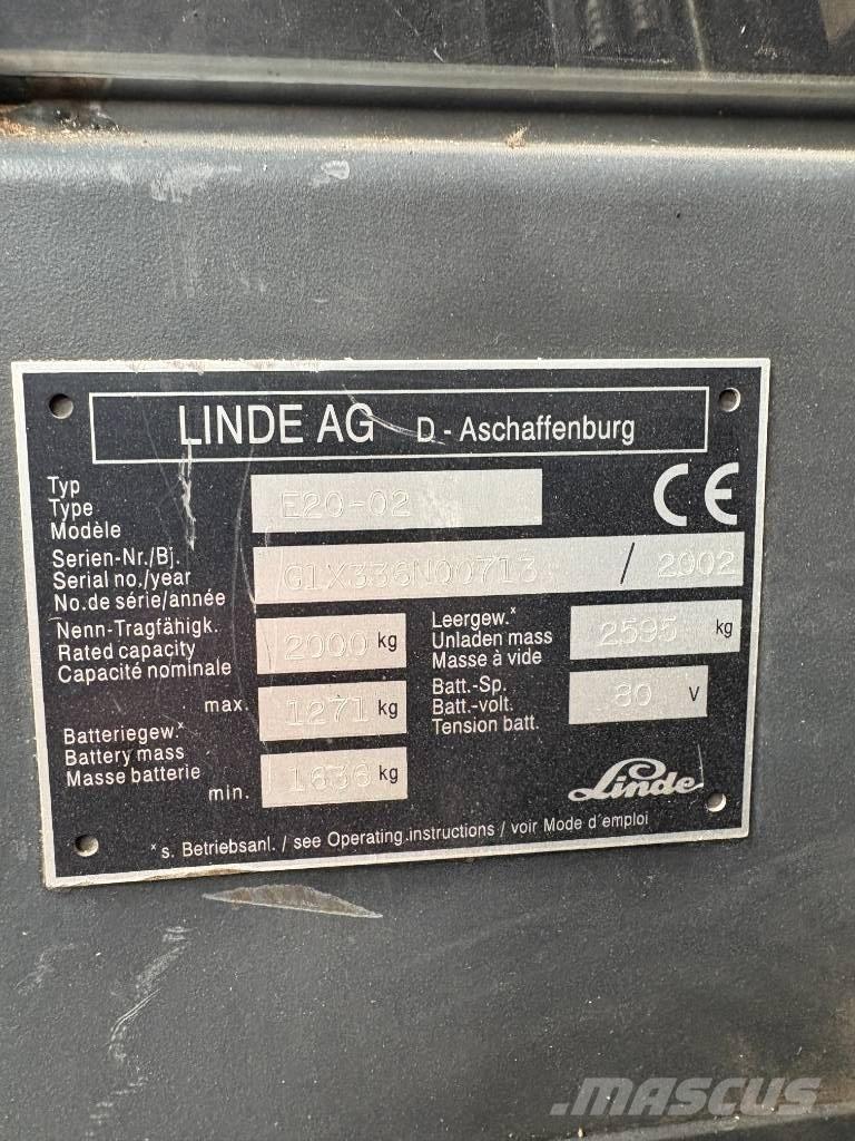 Linde E 20 P-02 Carretillas de horquilla eléctrica