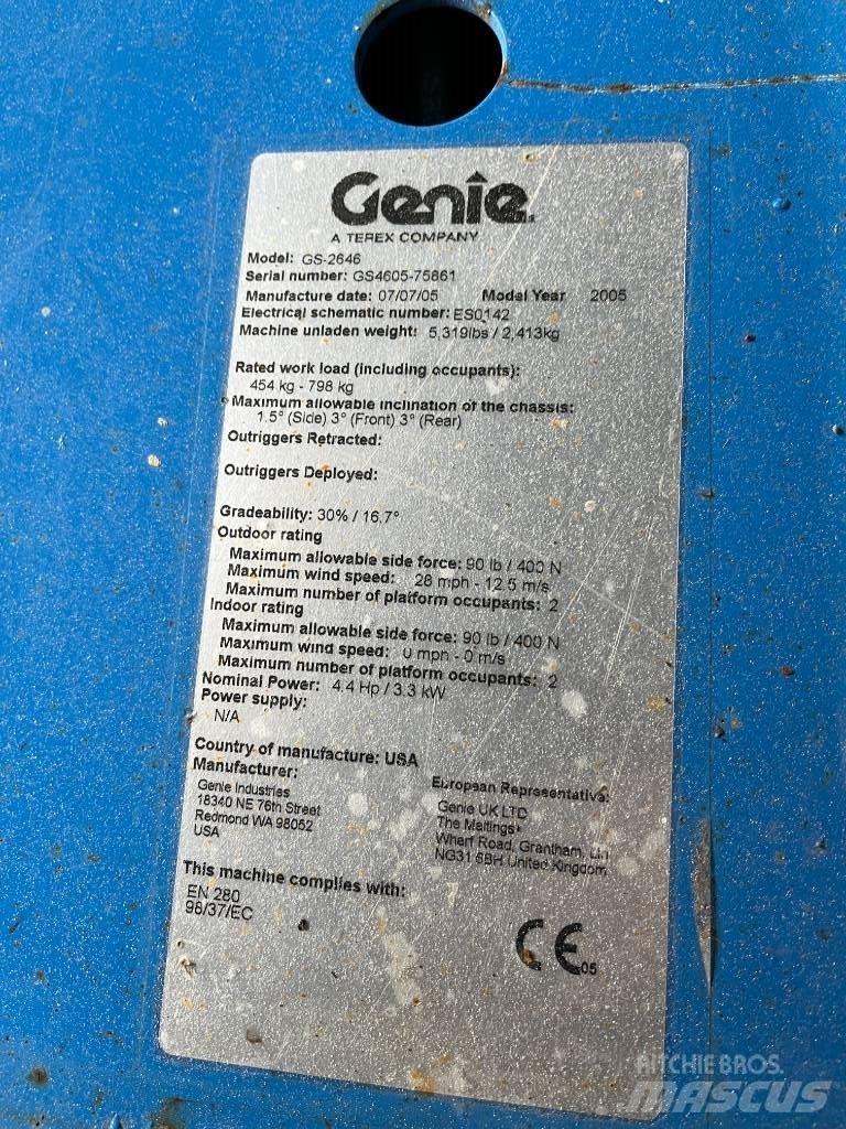 Genie GS 2646 Plataformas tijera