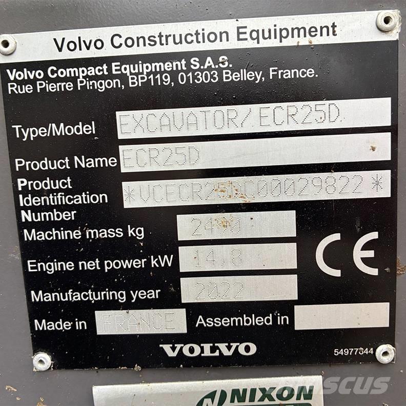 Volvo ECR25D Miniexcavadoras